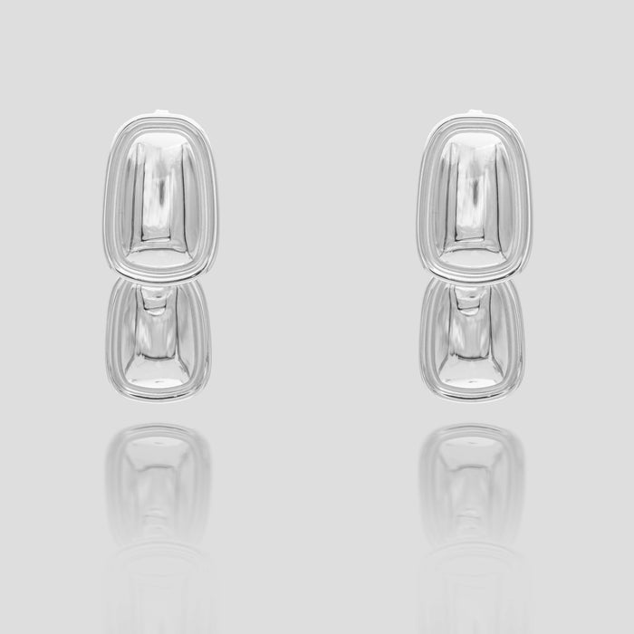 Aiza Earrings, an elegant drop earring, Silver plated Stainless Steel from prya