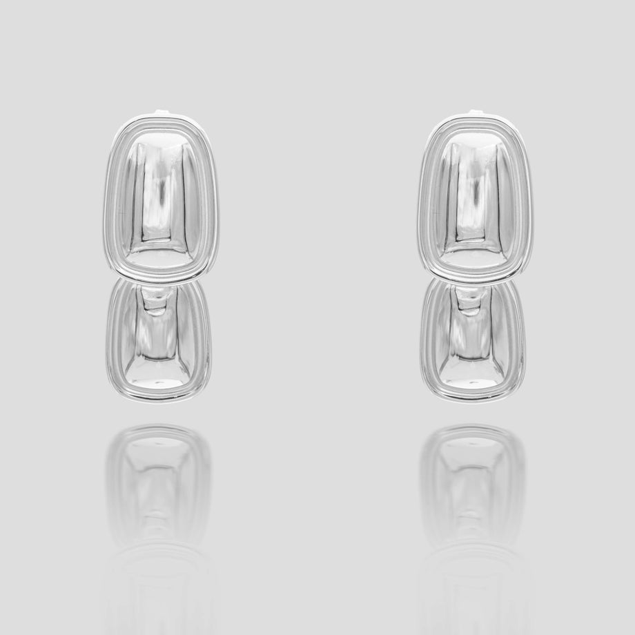 Aiza Earrings, an elegant drop earring, Silver plated Stainless Steel from prya