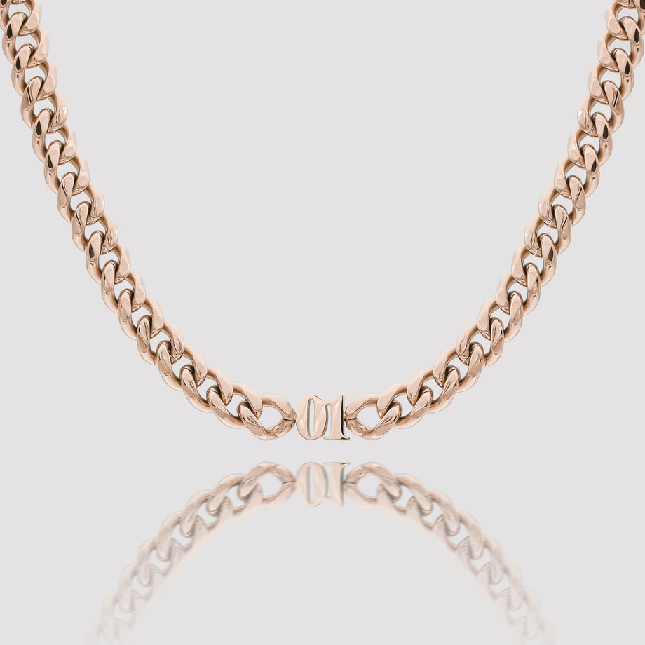 personalised rose gold birth year choker necklace