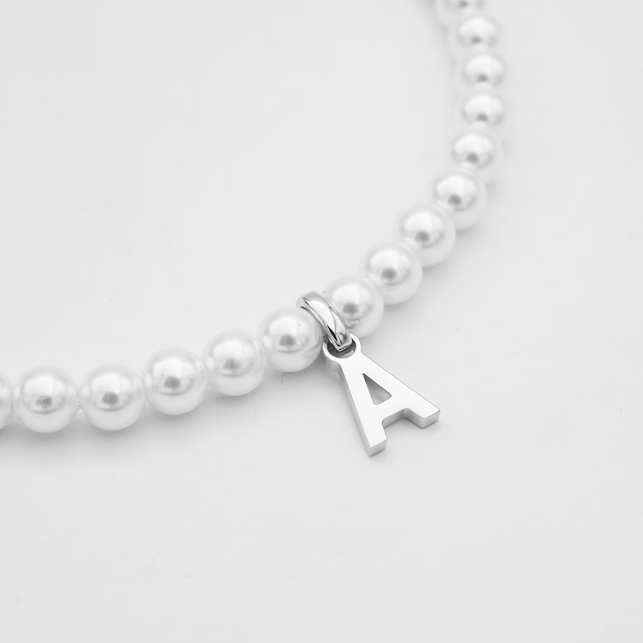 Collier Initial Perle Classique