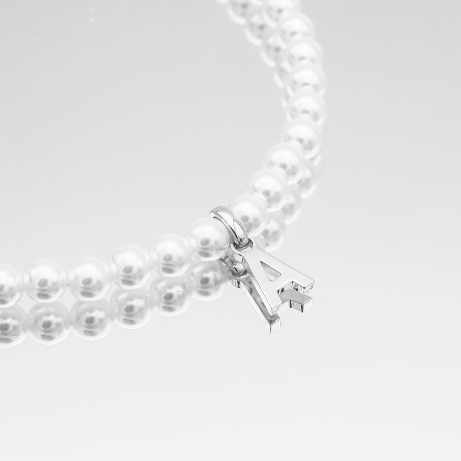 Collier Initial Perle Classique