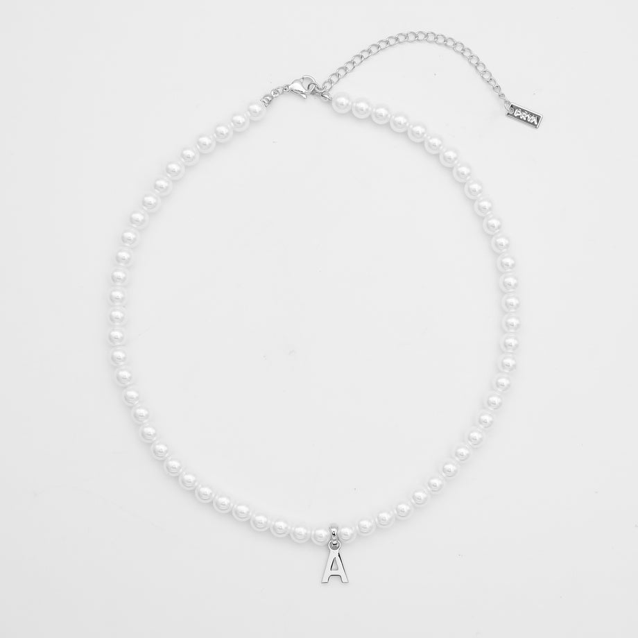 Collier Initial Perle Classique
