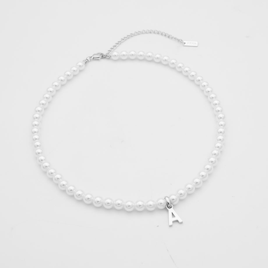 Collier Initial Perle Classique