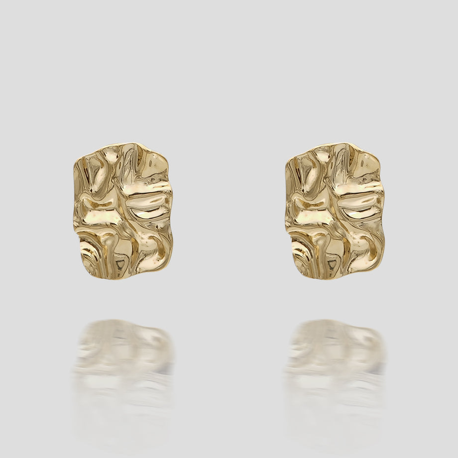 elena textured gold earrings from prya
