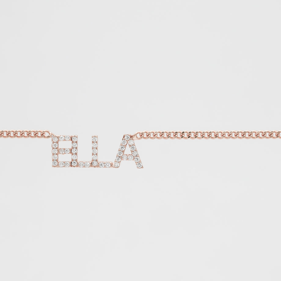 Olympia Pave Name Belly Chain