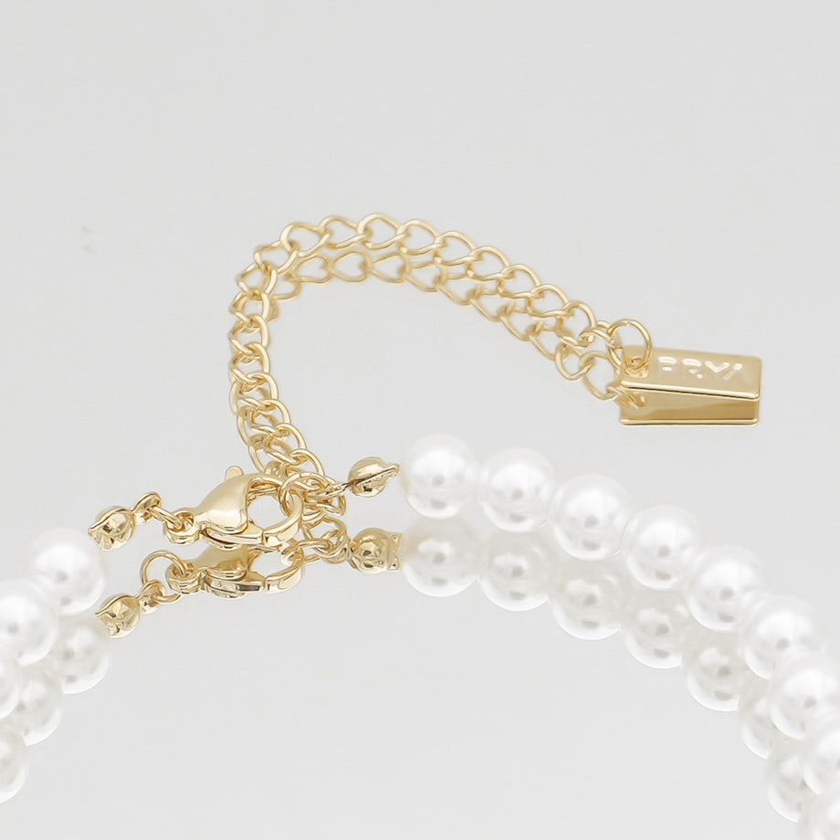 Pave Pearl Initial Anklet