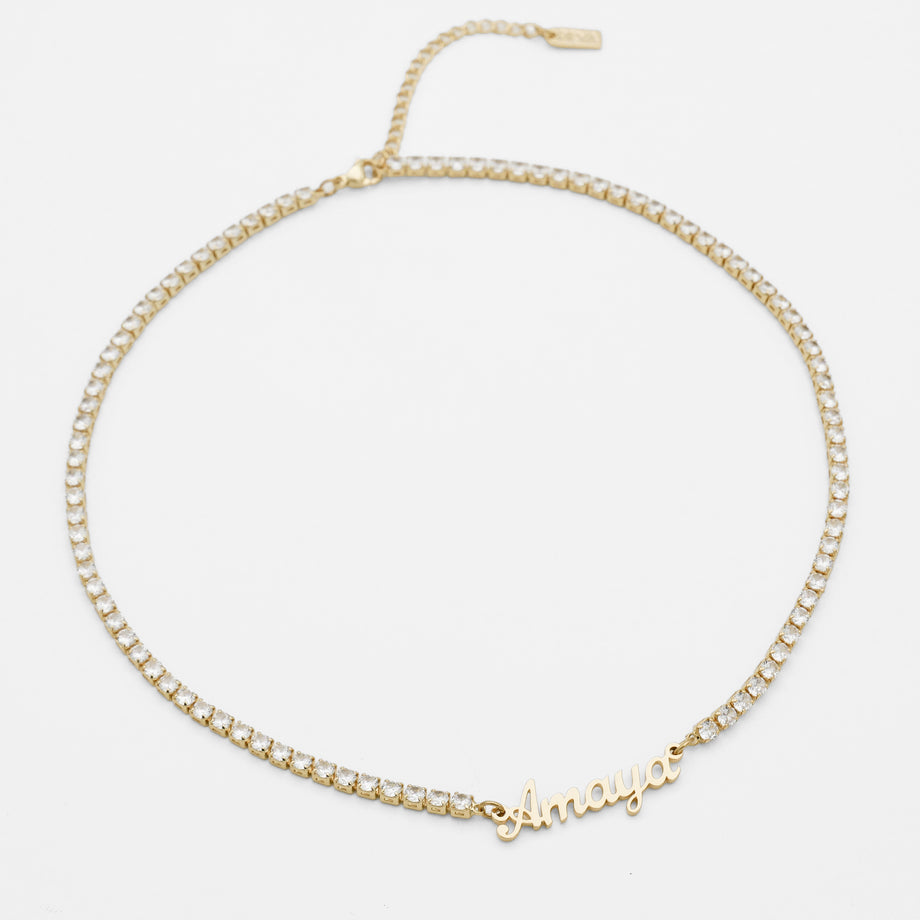 Miami Name Tennis Necklace