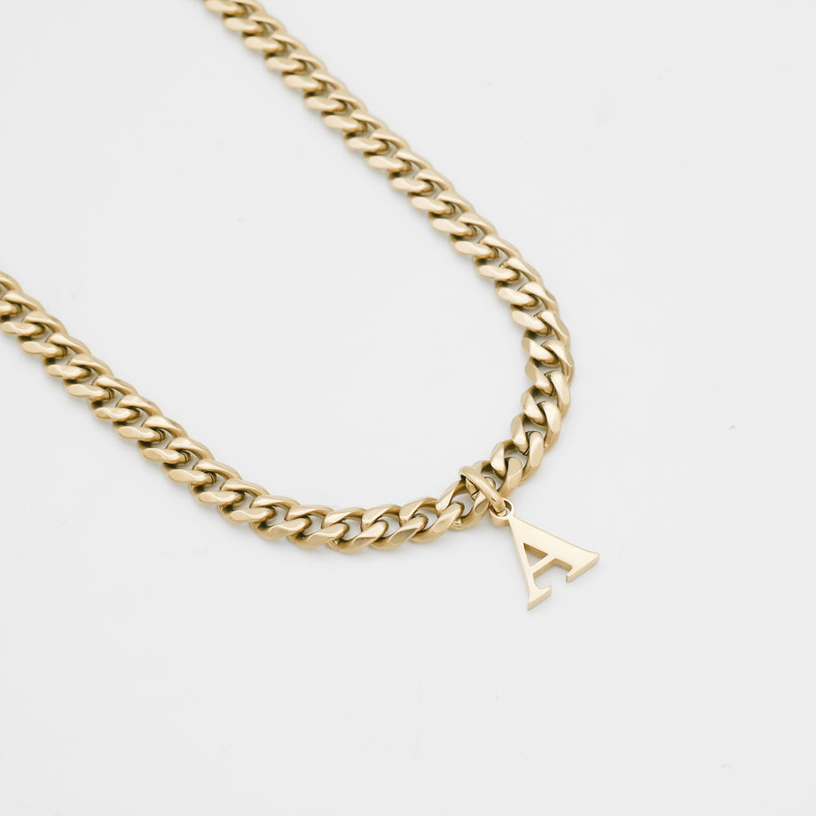 Collier Initiale Mya | Cubain épais
