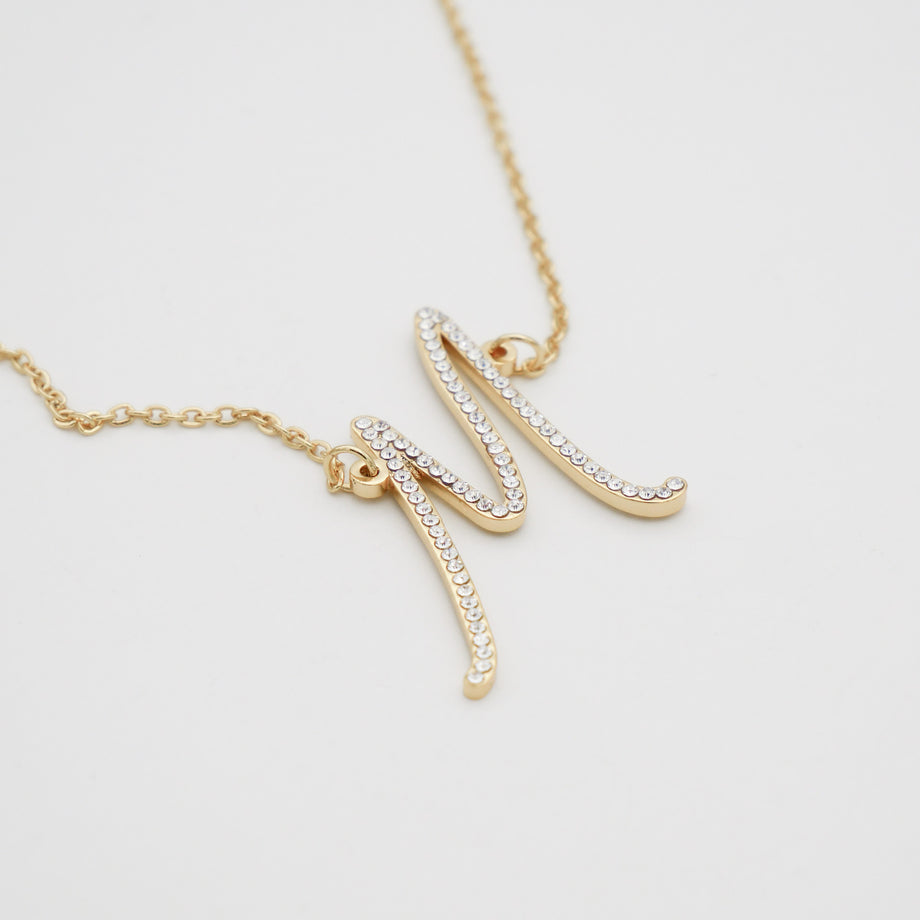 sydney initial necklace with letter 'M' from prya