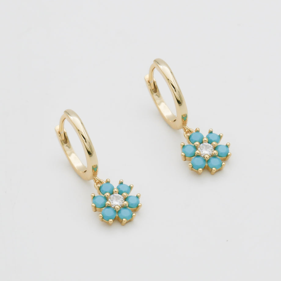 Fleur Huggie Earrings