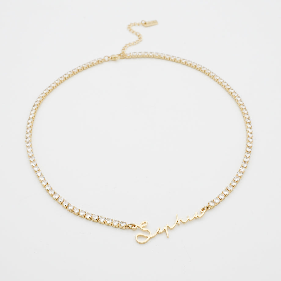 Selina Name Tennis Necklace