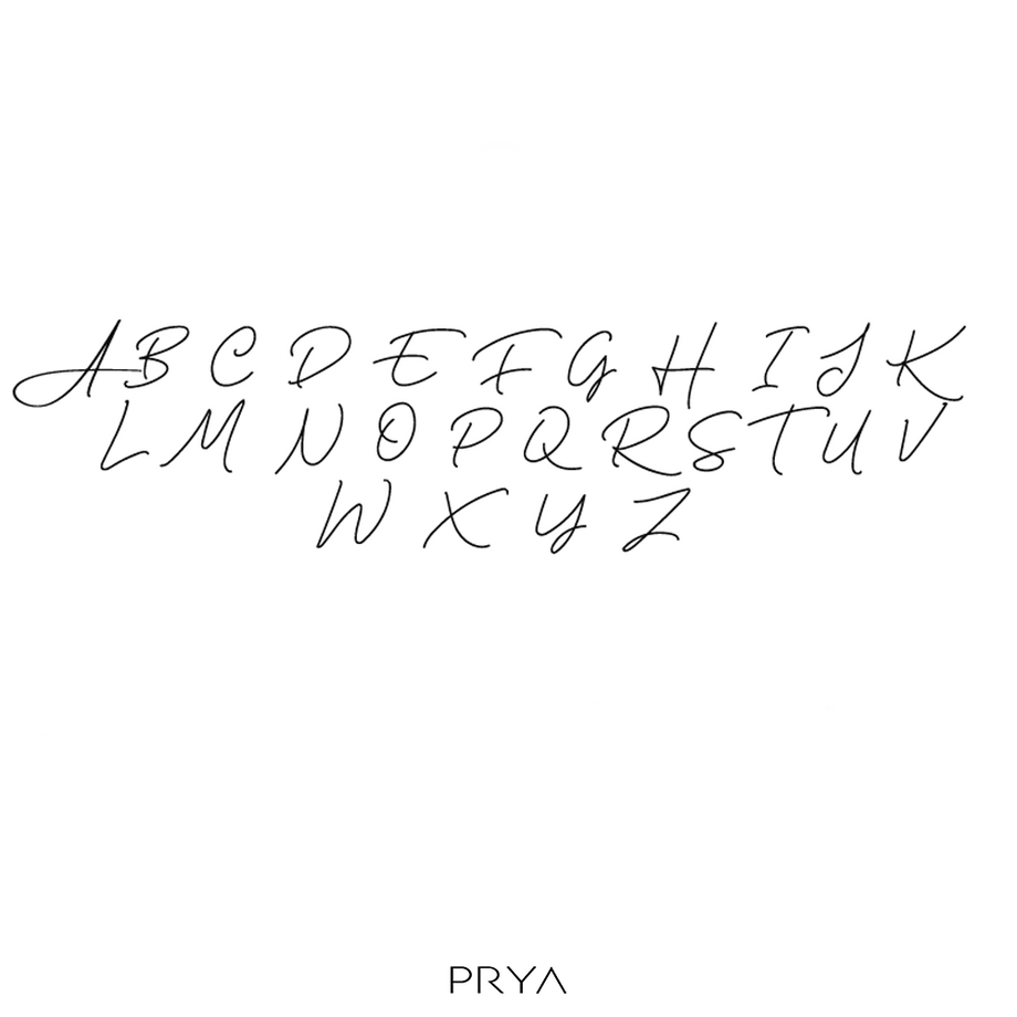 sydney initial necklace font from prya