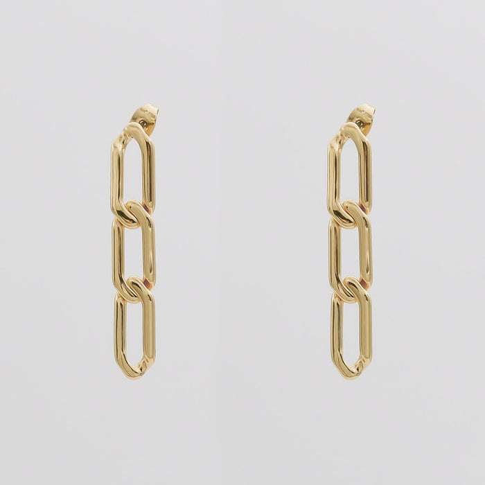 Ada Link Earrings, 18K Gold (Plated) | PRYA