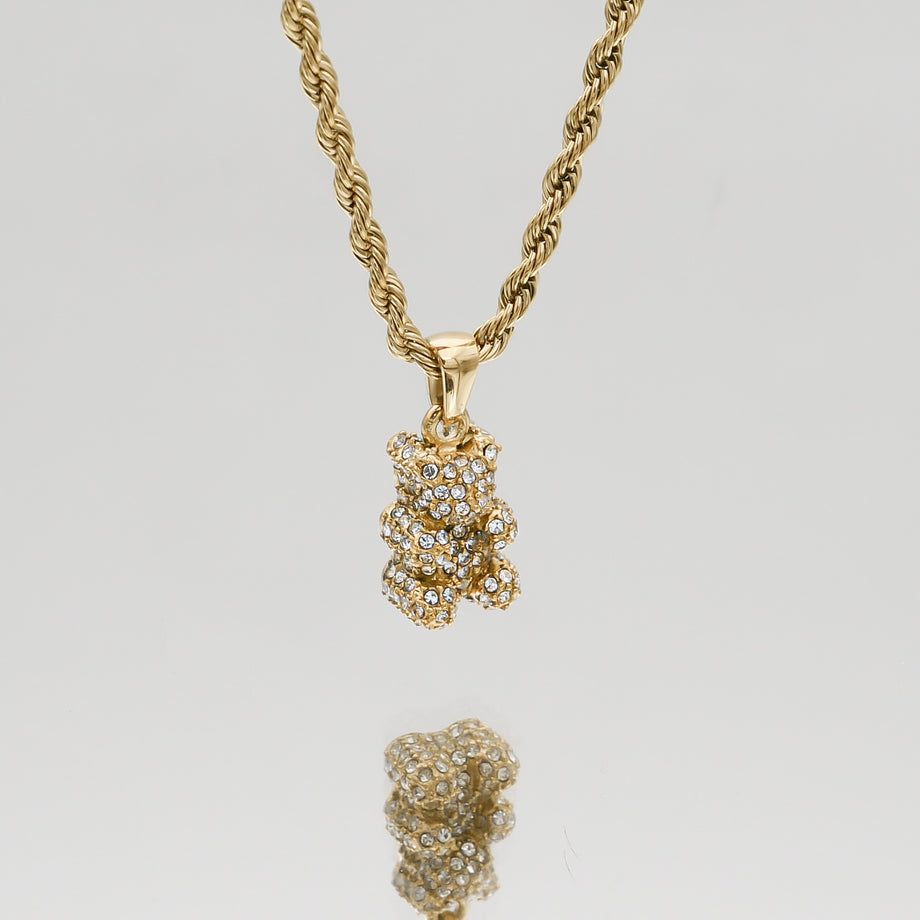 Beau Bear Pave Necklace