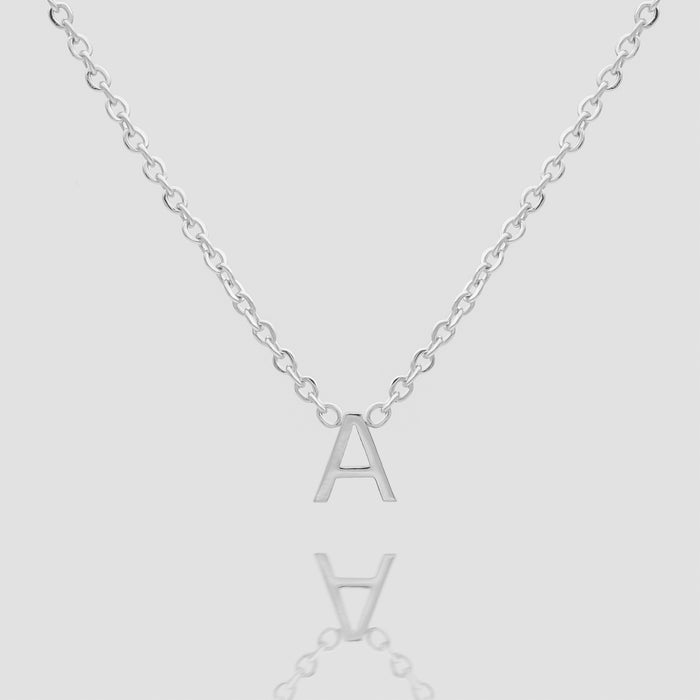 Mini initial necklace in silver