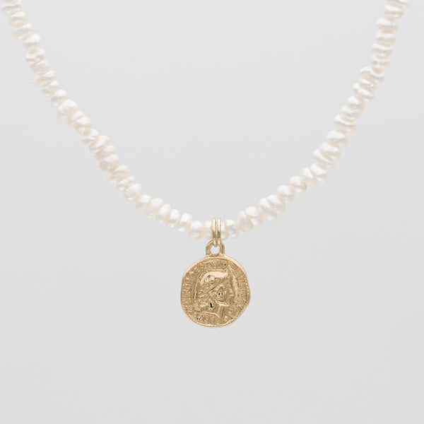 Emily Coin Pearl Necklace