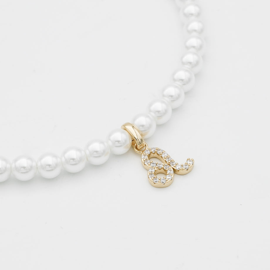 Pave Pearl Zodiac Necklace