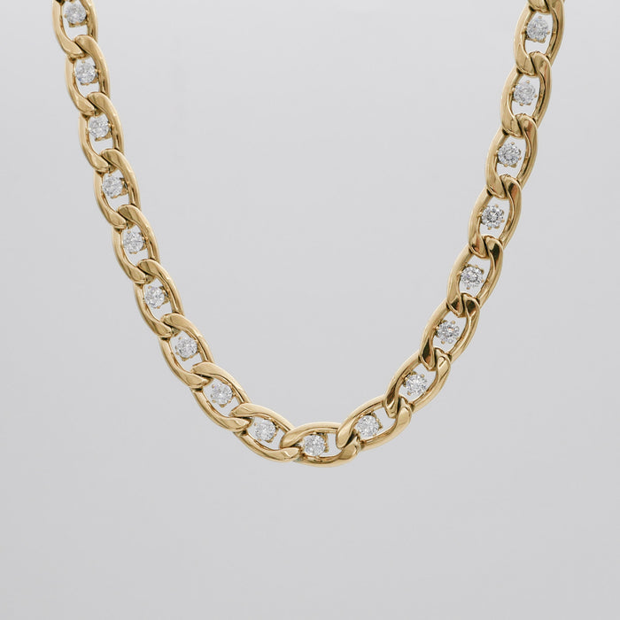 Alina CZ chain necklace in gold prya