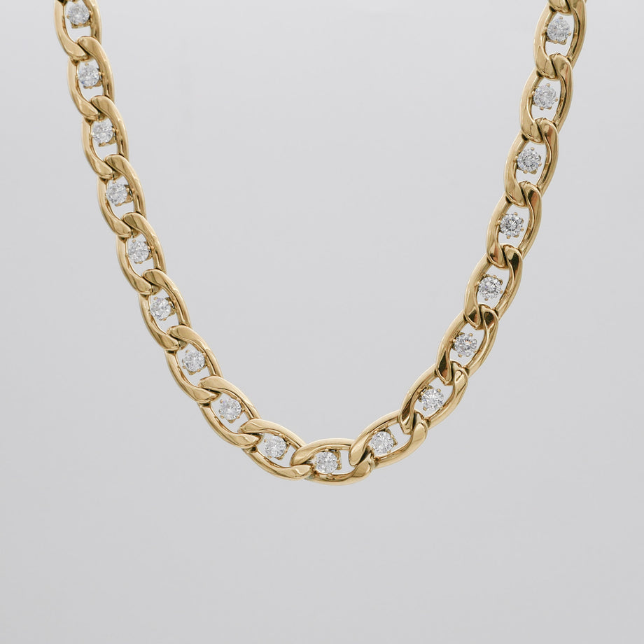 Alina CZ chain necklace in gold prya
