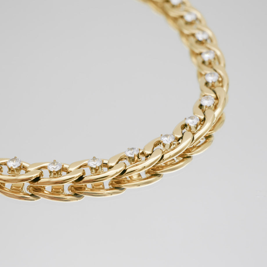 Alina CZ chain necklace in gold prya