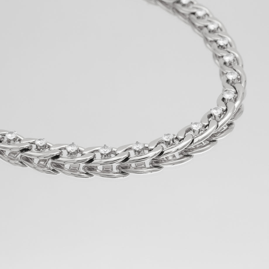Alina CZ chain necklace in silver prya
