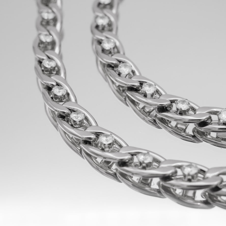 Alina CZ chain necklace in silver prya