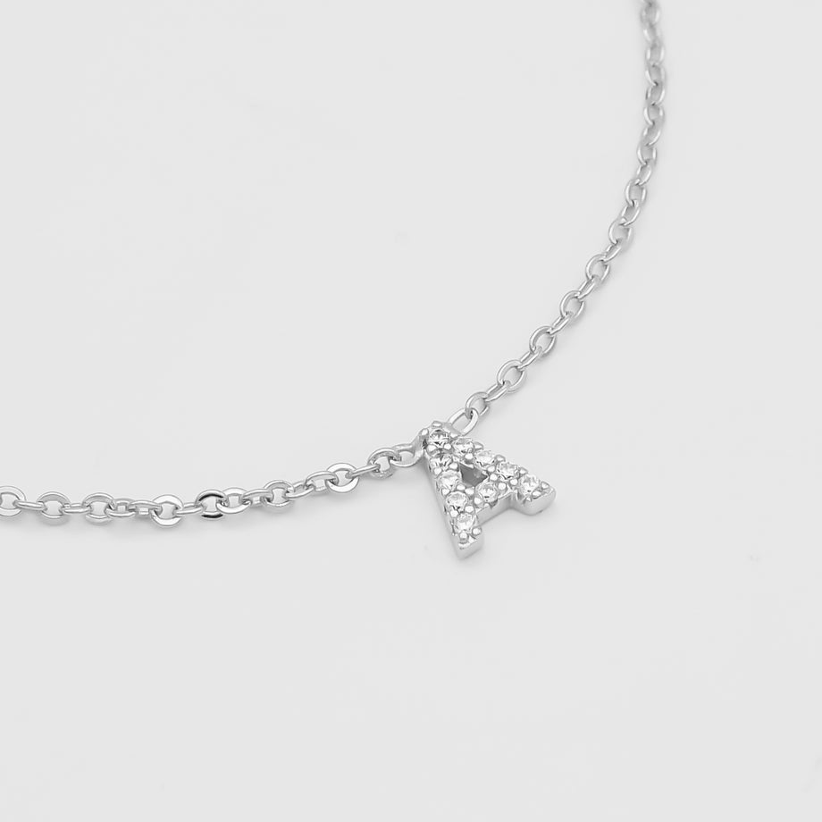 Maia Pave Initial Necklace