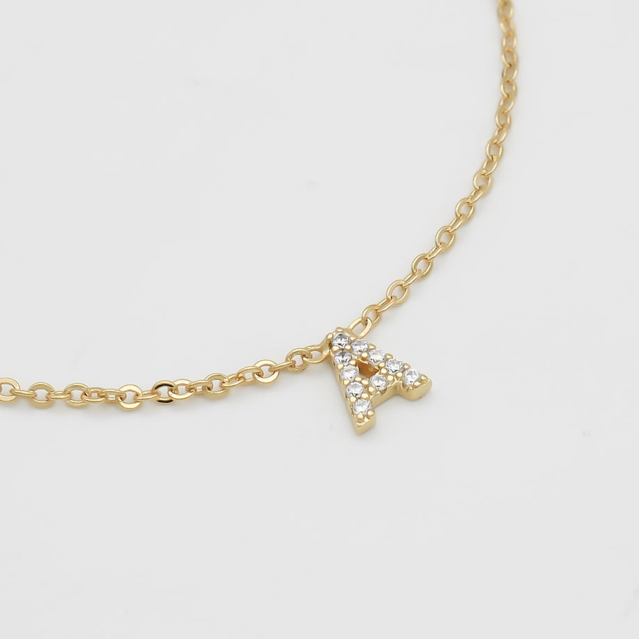 Maia Pave Initial Necklace