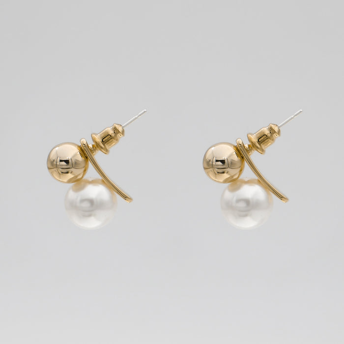Boucles d'oreilles tige perle Pia
