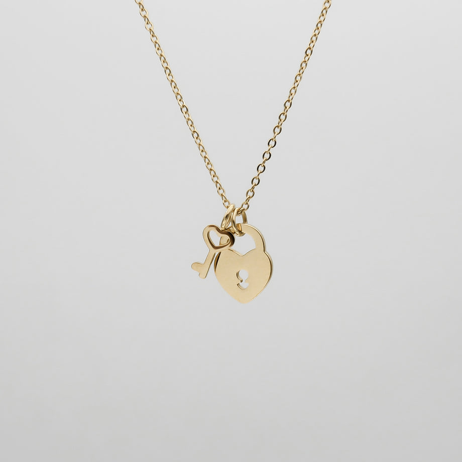 Akira Lock & Key Layered Necklace