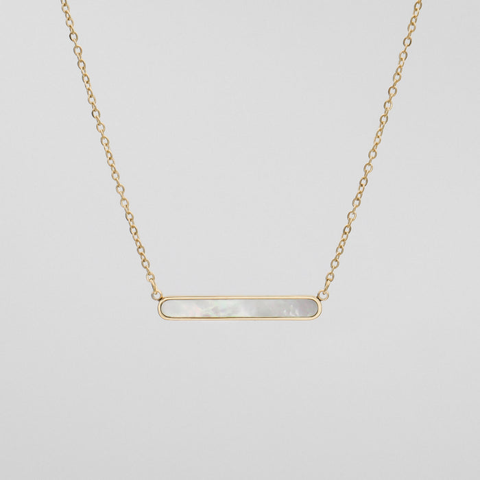 amaya opal bar necklace in gold prya