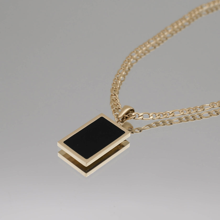 Saraya Onyx Tablet-Halskette