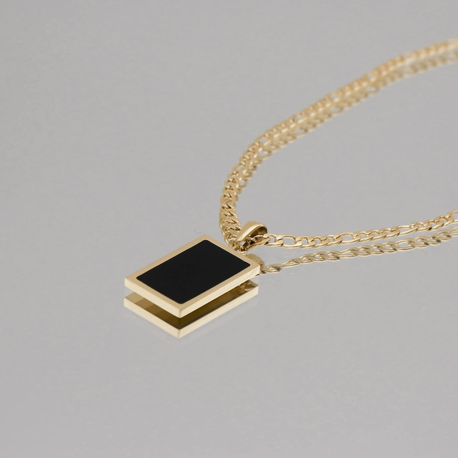 Saraya Onyx Tablet-Halskette