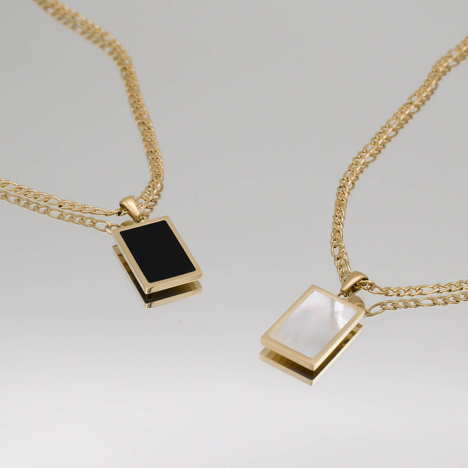 Saraya Onyx Tablet-Halskette