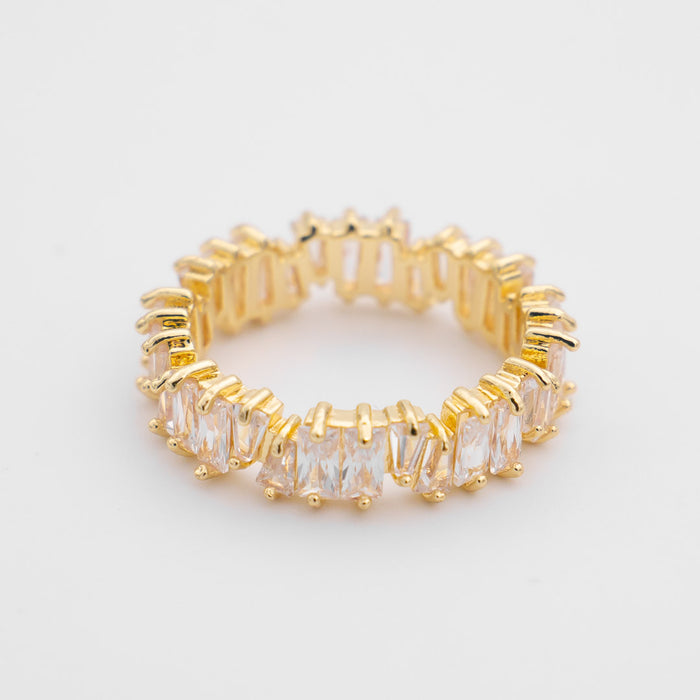 Jada Baguette Cut CZ Ring | Gold | PRYA