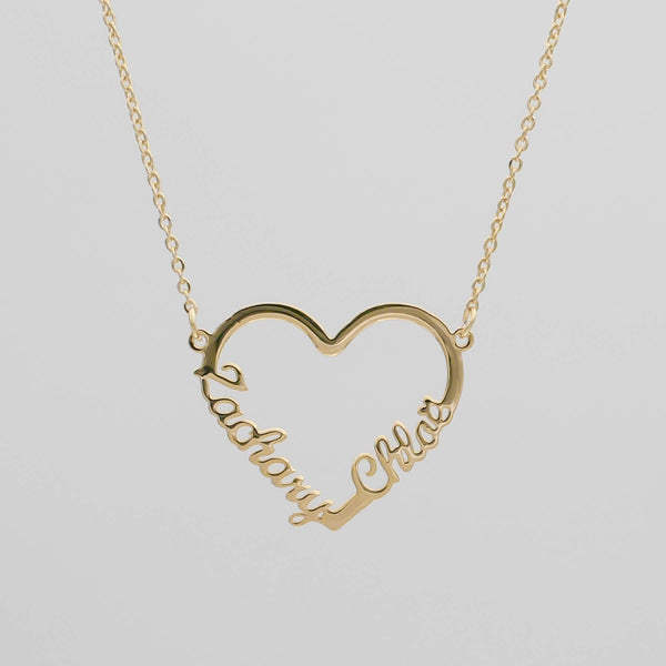 Heart Double Name Necklace | PRYA