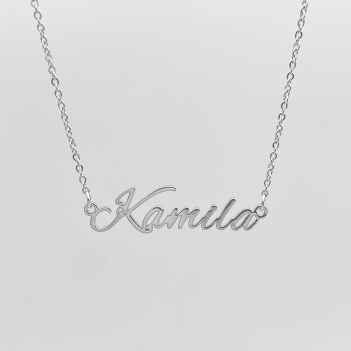 Venice Custom Name Necklace, Silver (Plated) / 40cm | PRYA