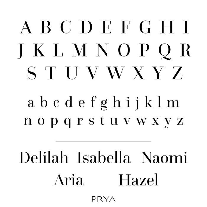 image of Seville custom name necklace font