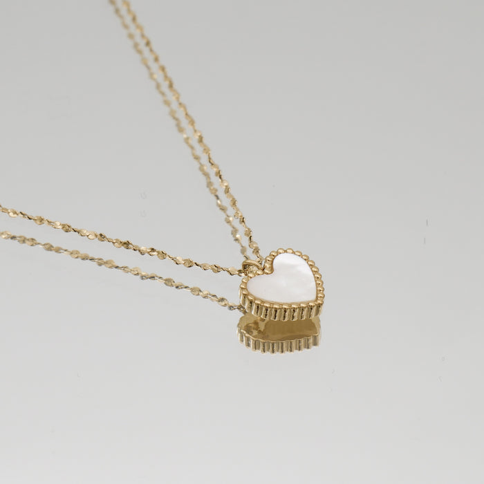 Collier Reign Opale Coeur