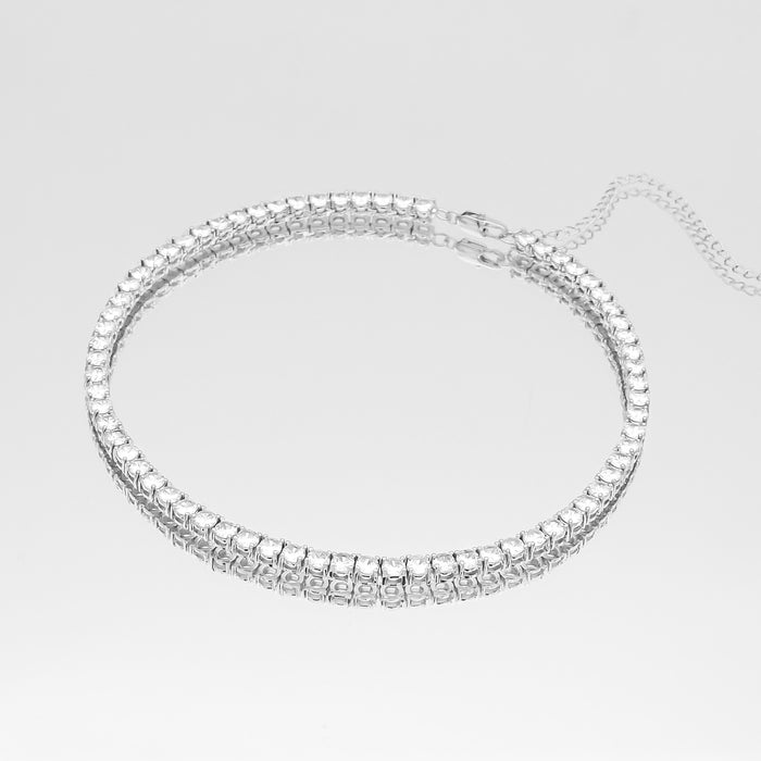 Icy tennis CZ choker in silver from prya