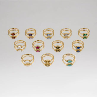 birthstone jewellery, gold birthstone rings