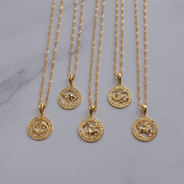 Zodiac Necklaces, Signs & Compatibility - 5 gold zodiac necklaces