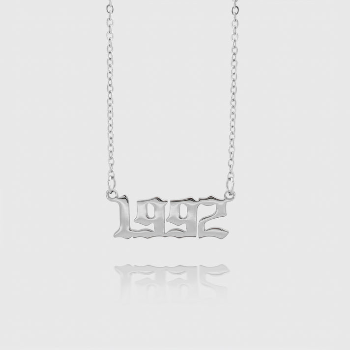 Silver Birth Year Necklace 1992 | PRYA