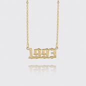 Gold Birth Year Necklace 1993 | PRYA