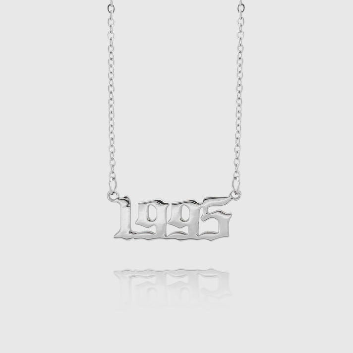 Silver Birth Year Necklace 1995 | PRYA