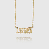 Gold Birth Year Necklace 1995 | PRYA