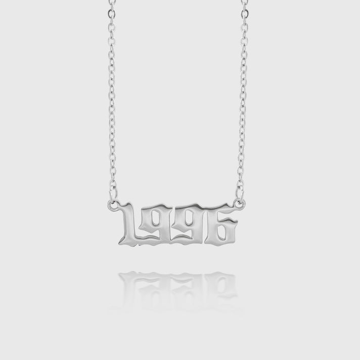Silver Birth Year Necklace 1996 | PRYA