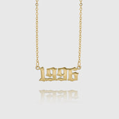 Gold Birth Year Necklace 1996 | PRYA