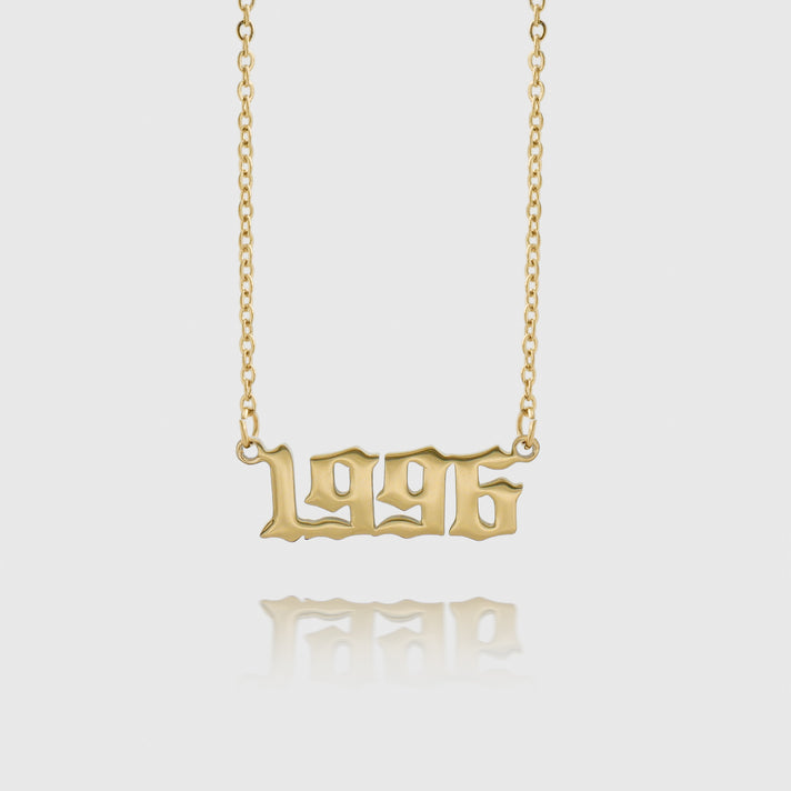 Gold Birth Year Necklace 1996 | PRYA