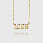 Gold Birth Year Necklace 1998 | PRYA